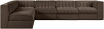 Rummi - Velvet Performance Fabric Upholstered 6 Piece Modular Sectional