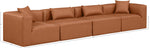 Cube - Modular 4 Piece Sofa - Cognac