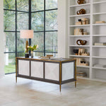 Let It Drop - Desk - Brown / Gold / White
