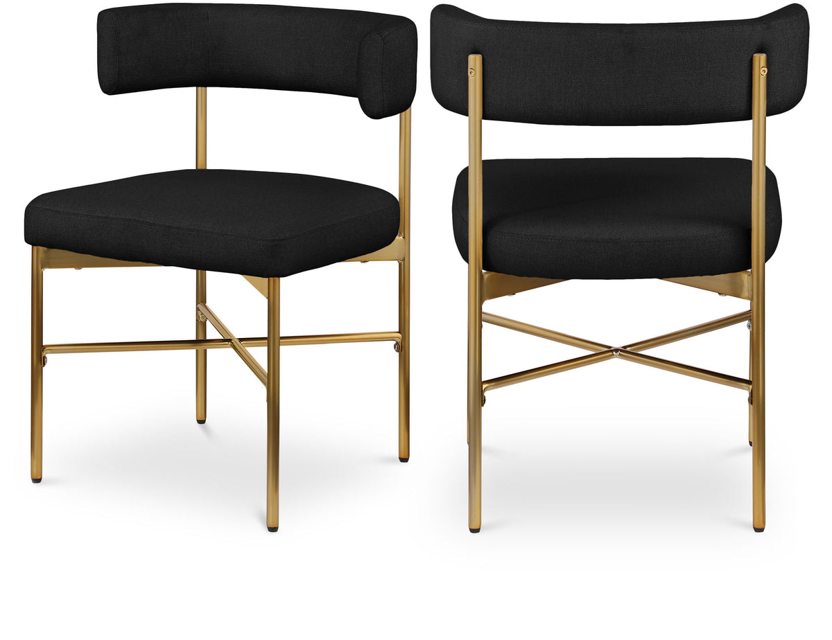 Rivage - Durable Dining Chair With Gold Frame (Set of 2)