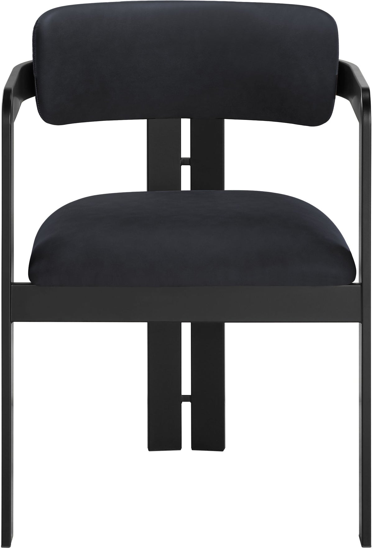 Aurum - Vegan Leather Upholstered Dining Chair With Graphite Black Base (Set of 2)