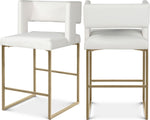 Caleb - Counter Stool with Gold Legs (Set of 2)