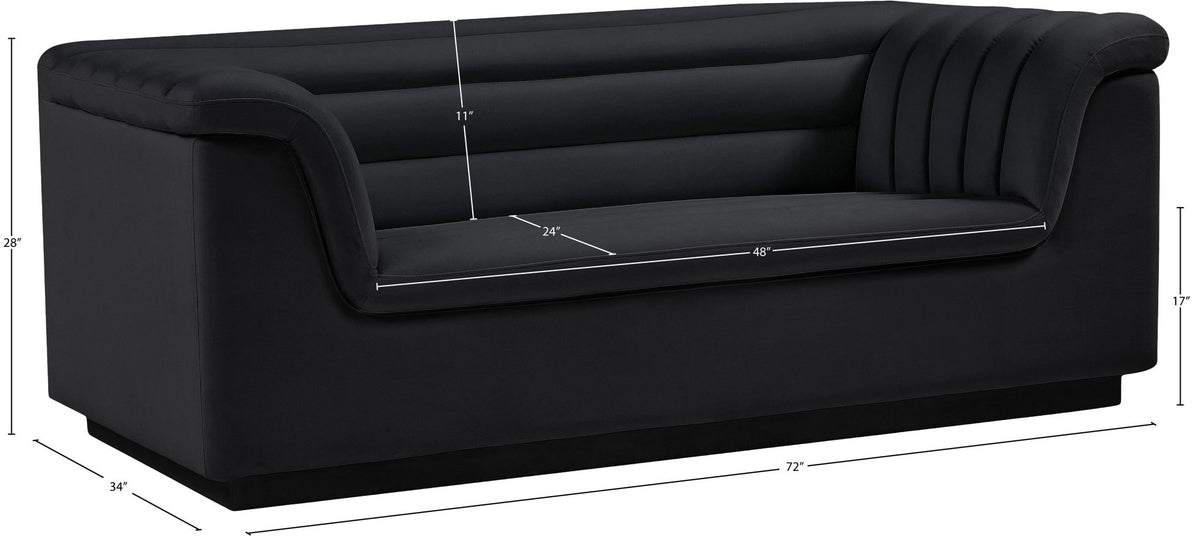 Cascade - Velvet Loveseat