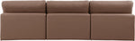Comfy - Faux Leather Modular Armless Sofa 3 Seats