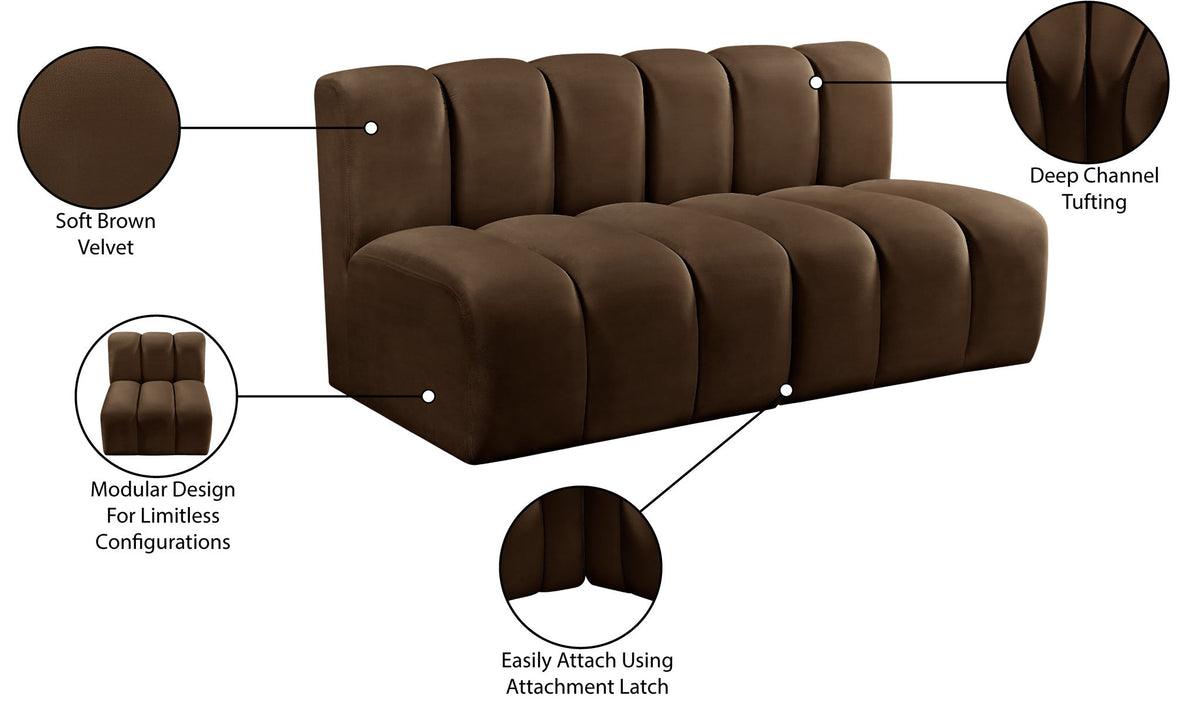 Arc - Velvet 2 Seats Modular Sofa