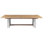 Hewn - Trestle Extension Dining Table - White / Woodtone