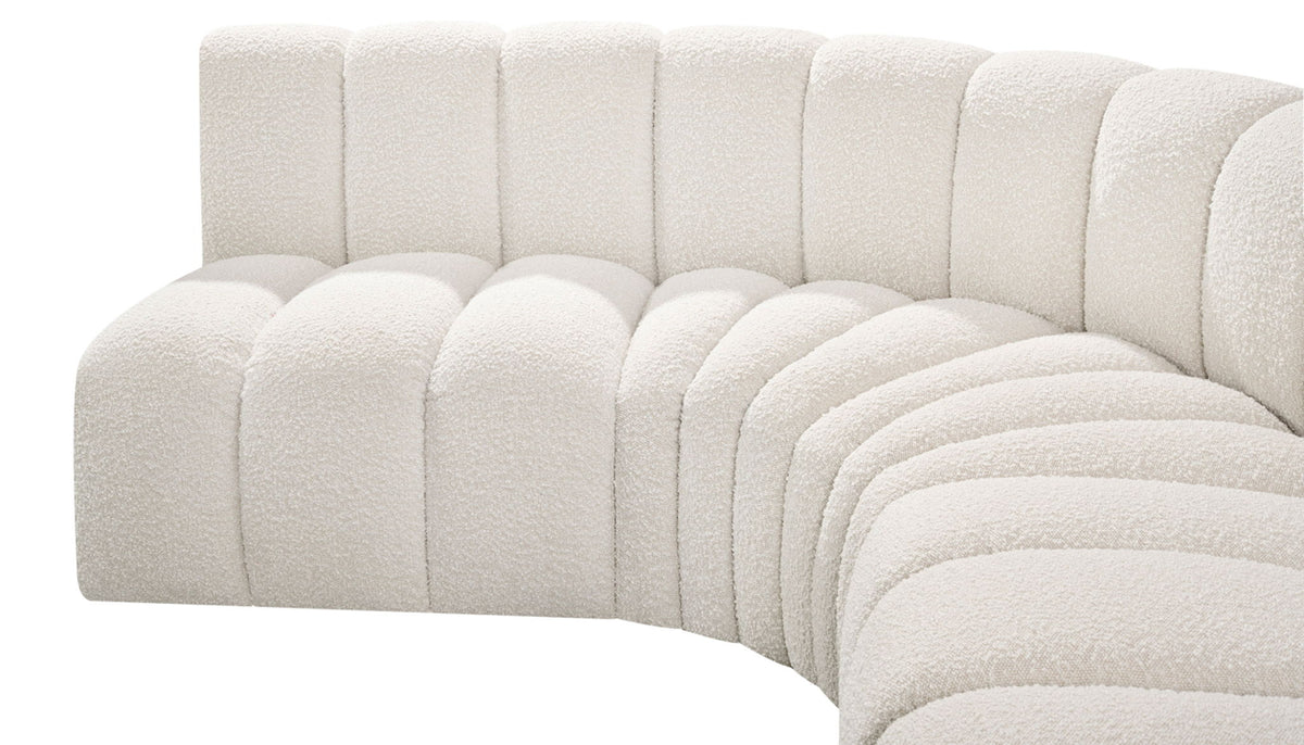 Arc - Boucle Fabric 8 Piece U-Shaped Modular Sofa