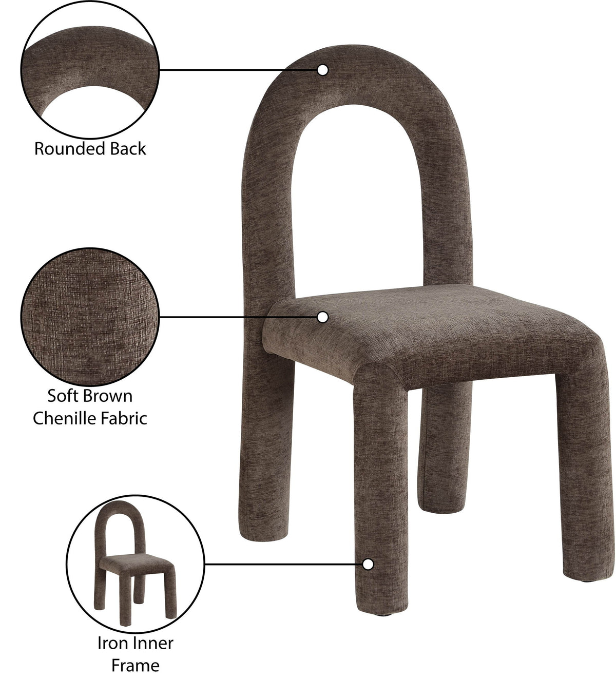 Amari - Chenille Fabric Dining Chair (Set of 2)