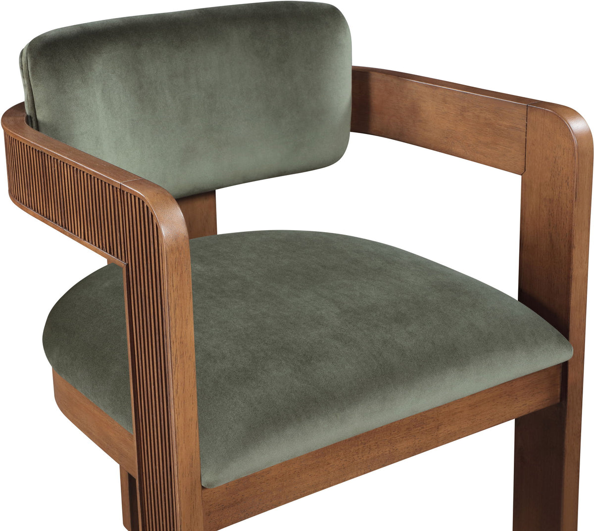 Sacha - Velvet Dining Chair With Brown Base (Set of 2)