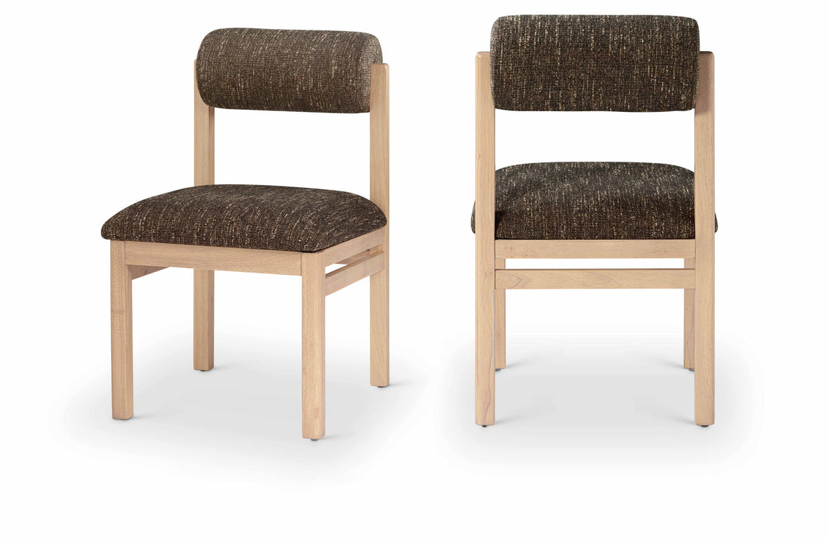 Roundhill - Fabric Dining Chair (Set of 2) - Natural Frame