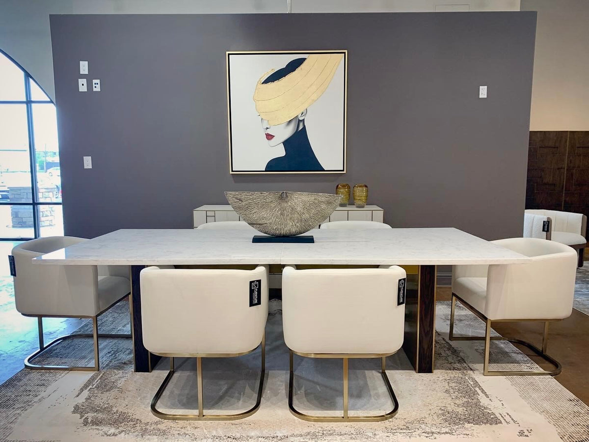 Auer - White Marble & Gold Dining Table by VIG Furniture - View 11