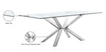 Juno - Glass Dining Table - Silver