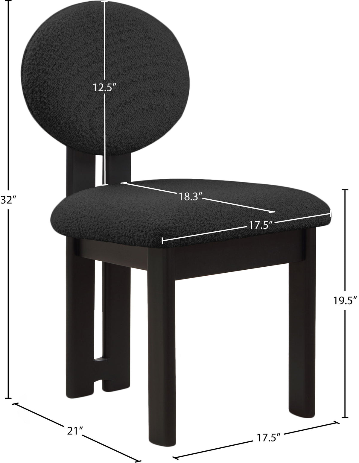 Napa - Dining Chair With Black Legs (Set of 2)