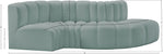 Arc - Faux Leather 4 Piece L-Shaped Modular Sofa