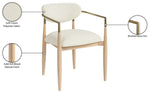 Riccio - Fabric Dining Arm Chair (Set of 2) - Natural Frame