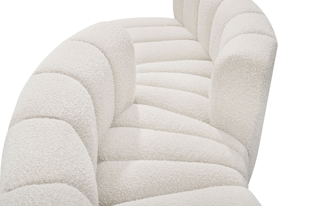Arc - Boucle Fabric 6 Piece Modular Sofa - Black