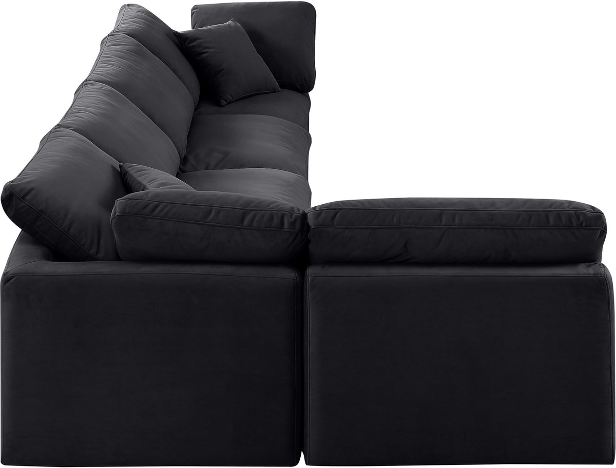 Indulge - Velvet 5 Piece Modular Sectional