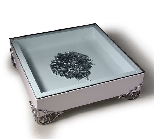 LS538 Emma Modern White Coffee Table w/ Glass Top by VIG Furniture - View 6