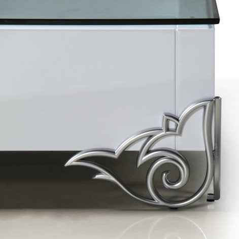 LS538 Emma Modern White Coffee Table w/ Glass Top by VIG Furniture - View 7