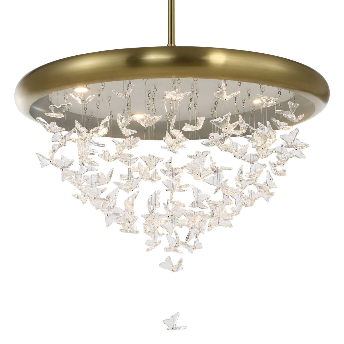 Butterfly Effect - Pendant - Bright Brass