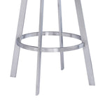 Saturn - Counter Height Bar Stool - Brushed Stainless Steel