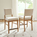 Millwork - Counter Chair (Set of 2) - White / Light Brown