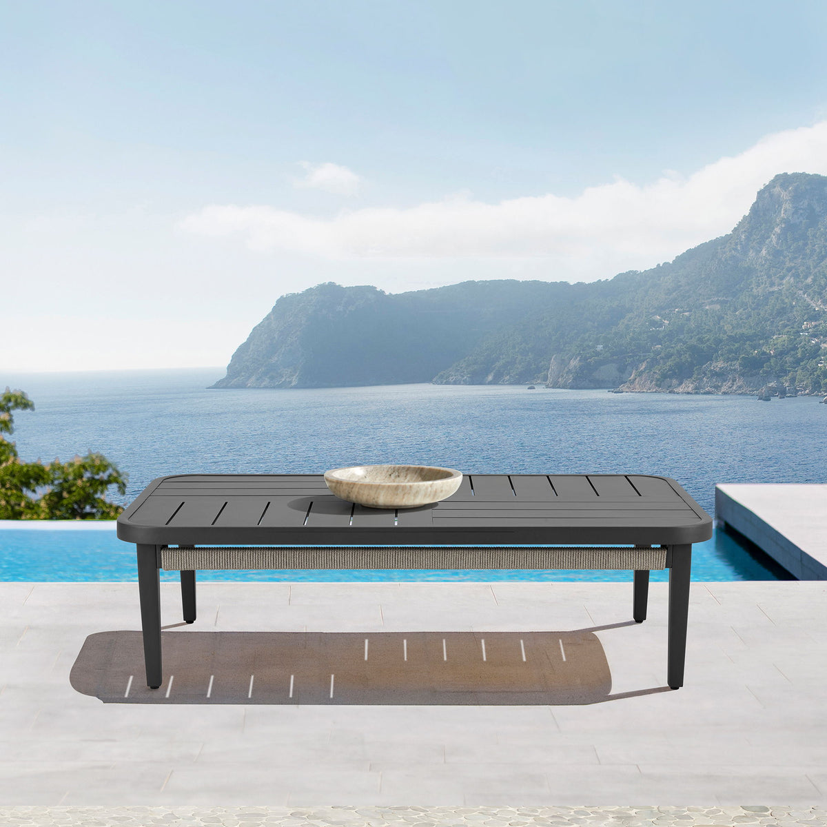 Zella - Rectangular Coffee Table - Charcoal / Light Gray