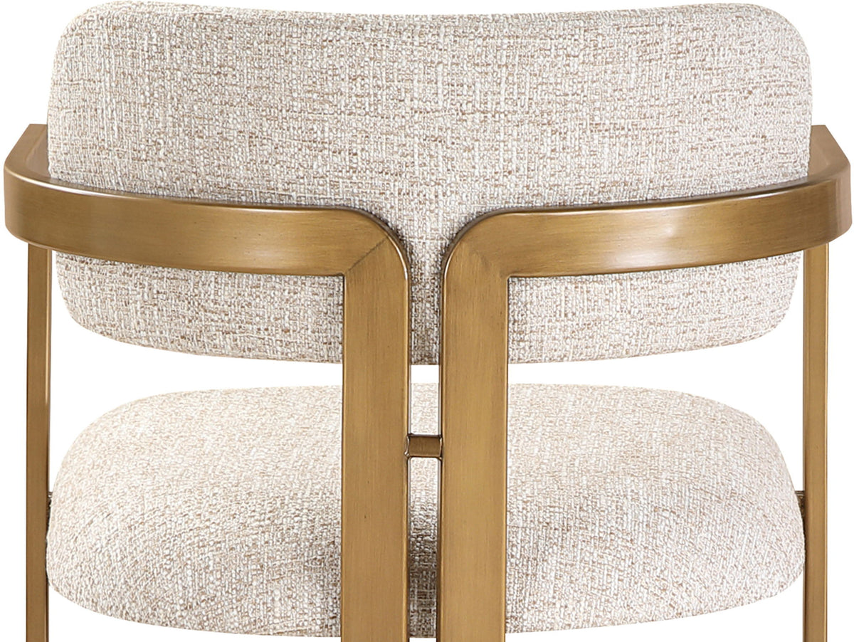 Aurum - Linen Textured Fabric Upholstered Counter Stool