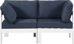 Nizuc - Outdoor Patio 2 Seat Modular Sofa With White Frame