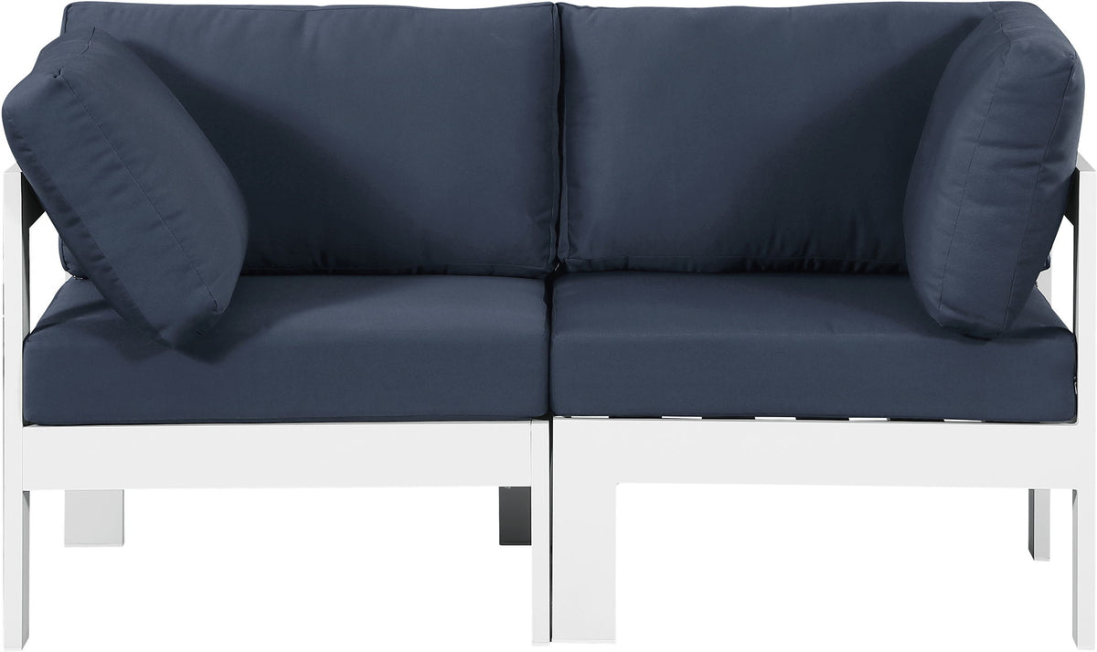 Nizuc - Outdoor Patio 2 Seat Modular Sofa With White Frame