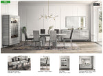 Mia - Dining Table - White / Gray / Silver