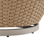 Kobalt - 3-Piece Powder Coated Metal Outdoor Conversation Set With Cushions - Boucle White / Natural