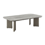Ciela - 5-Piece Outdoor Sofa Lounge Set With Sintered Stone Tables - Gray / Dark Bronze