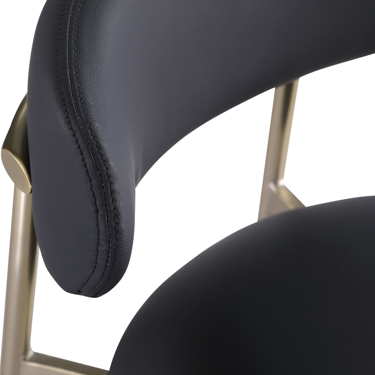 Lupita - Counter Stool With Brushed Gold Frame (Set of 2)