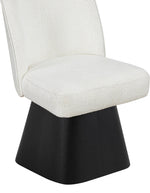 Marlowe - Linen Textured Fabric Upholstered Swivel Dining Side Chair - Stained Black