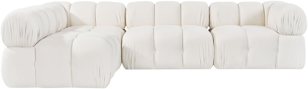 Orin - Fabric Velvet 4 Piece Modular Sectional