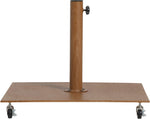 Fiji - Aluminum Patio Umbrella With Square Teak And White Base