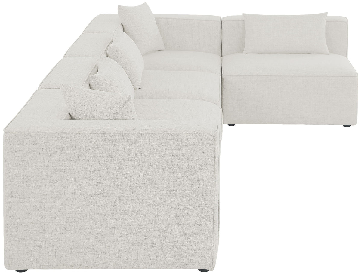 Cube - Linen 5 Piece Modular Sectional