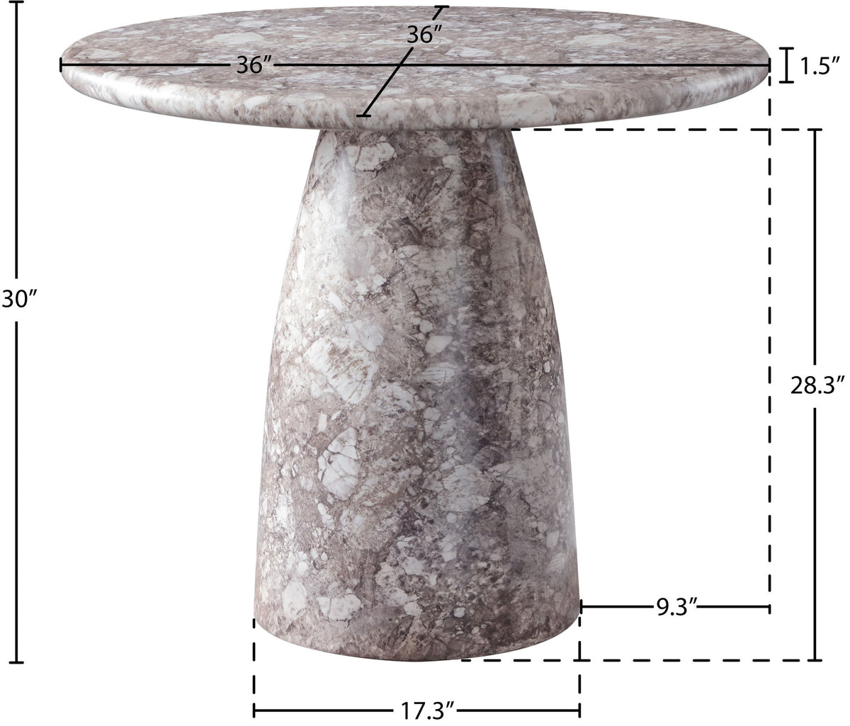 Cosenza - Round Concrete Dining Table
