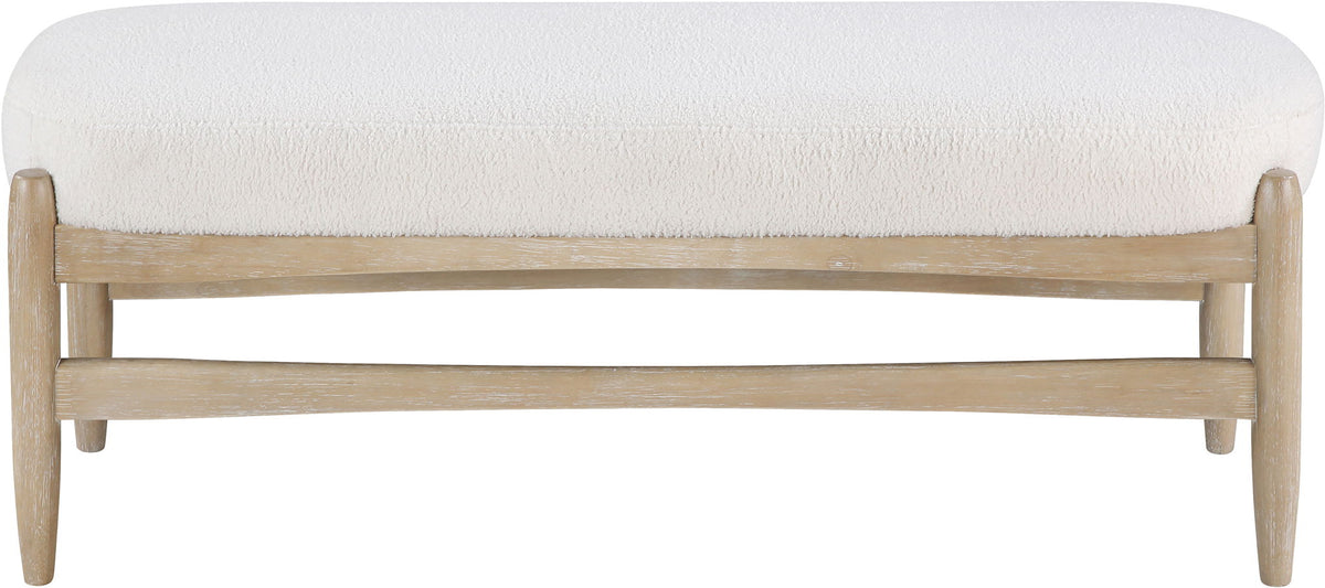 Briar - Faux Sheepskin Upholstered Bench