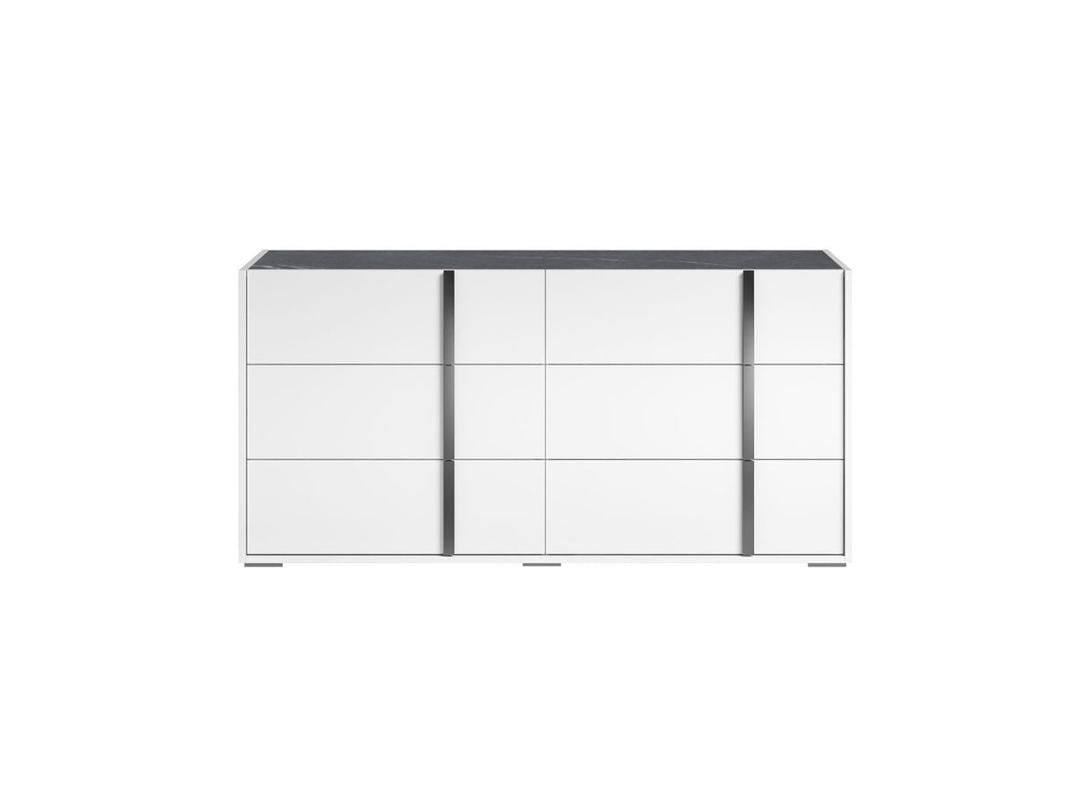 Bianca - Marble Double Dresser - White