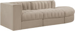 Rummi - Velvet Performance Fabric Upholstered 3 Piece Modular Sectional