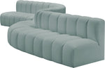 Arc - Faux Leather 8 Piece Curved Modular Sofa