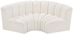 Arc - Boucle Fabric 3 Piece Modular U-Shaped Sofa
