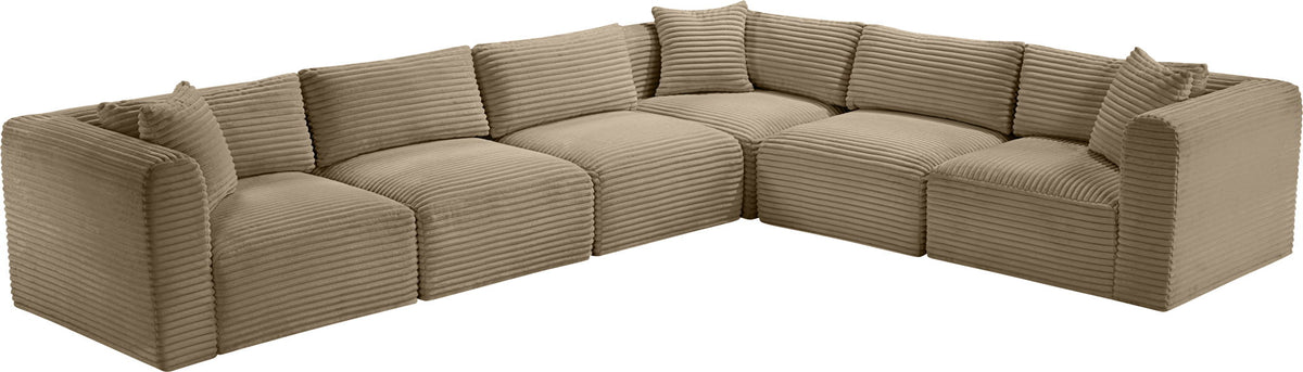 Shaggy - Fabric 6 Piece Modular Corner Sectional