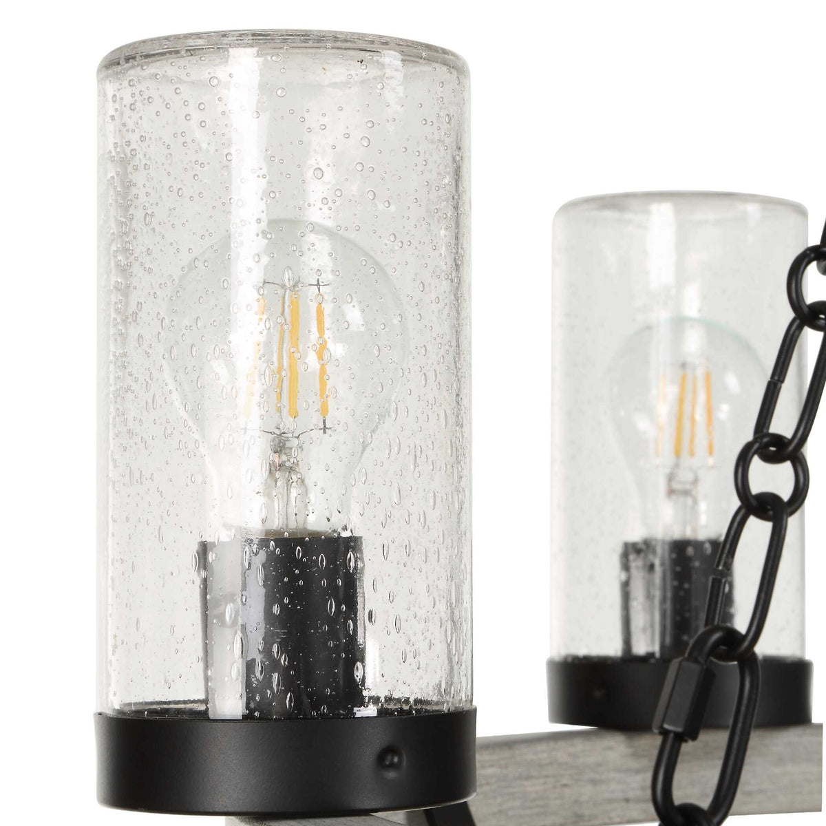 Edgecomb - 6 Light Indoor-Outdoor Chandelier - Black / Gray