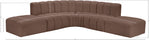 Arc - Faux Leather 6 Piece Corner Modular Sofa