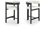 Romeo - Faux Leather Counter Stool With Black Base (Set of 2)