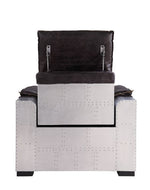 Misezon - Power Motion Recliner - Dark Top Grain Brown Leather & Aluminum