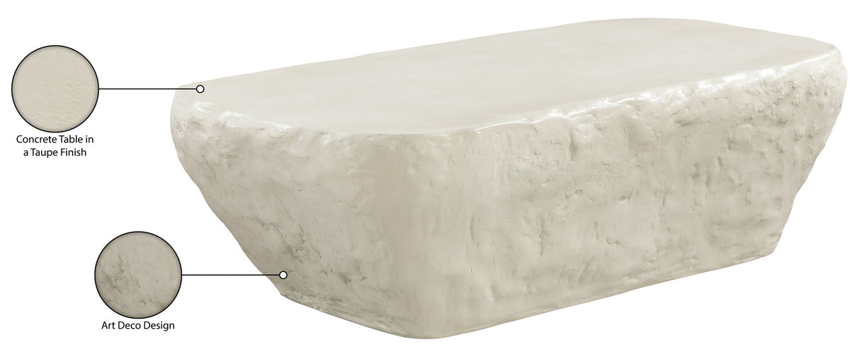 Rockford - Concrete Coffee Table - Taupe